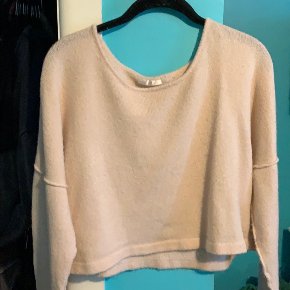 Baby Pink Crop Sweater